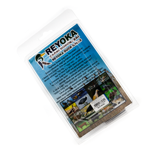 Манок духовой на утку крякву Reyoka Ordek Cift 2 лепестка Красный / Прозрачный