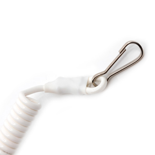 Шнур страховочный (тренчик) для пистолета Стикхант - Карабинер - белый