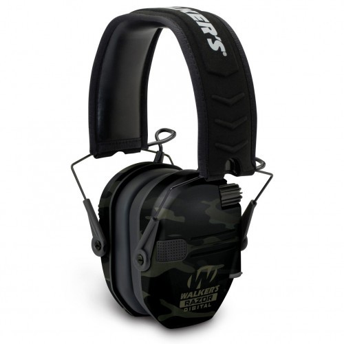 Наушники активные стрелковые Walker's Razor Digital с цифровой платой 23-85 ДБ Мультикам (Тёмный)