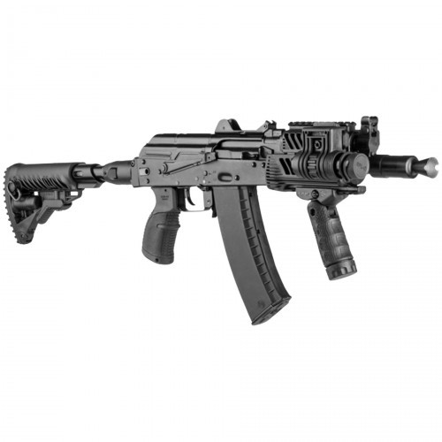 Приклад телескопический Fab Defense M4-AKMS P SB с амортизатором для АКМС Чёрный