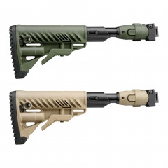 Приклад телескопический Fab Defense M4-AKMS P SB с амортизатором для АКМС Чёрный