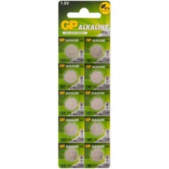 Батарейки алкалиновые GP Alkaline 189A Тип LR54 (189) 1.5V 44 мАч 10 шт