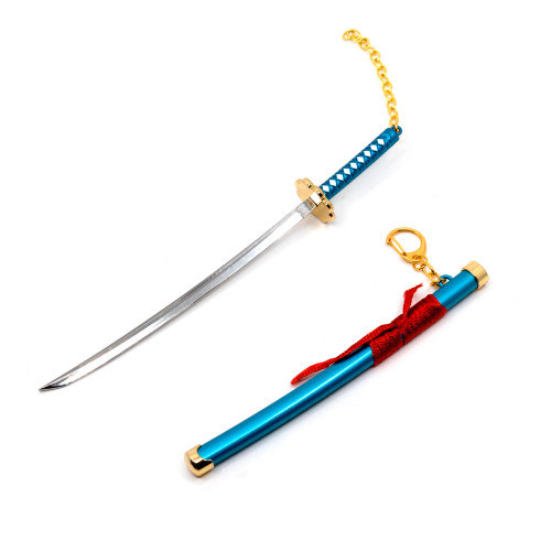 Брелок Microgun M Катана на подставке с ножнами Голубой
