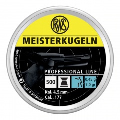 Пульки для пневматики RWS Meisterkugeln Плоские 4.5 мм 0.45 г (500 шт)