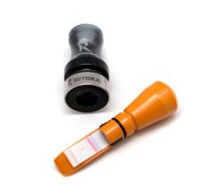 Манок духовой на утку крякву Reyoka Ordek Cift 2 лепестка Чёрный / Оранжевый