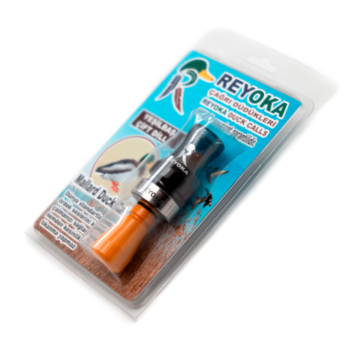 Манок духовой на утку крякву Reyoka Ordek Cift 2 лепестка Чёрный / Оранжевый