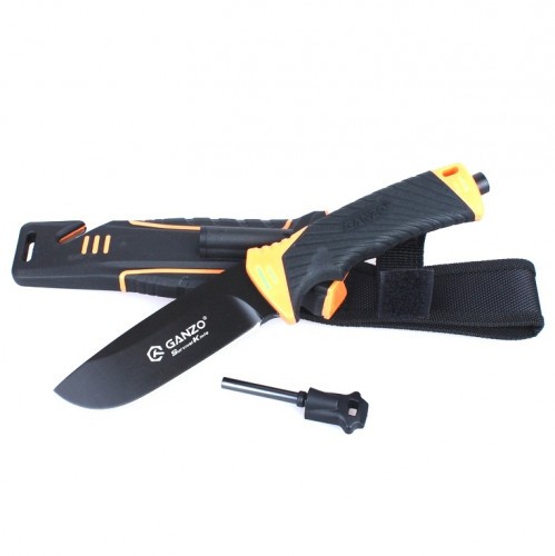 Нож фиксированный Ganzo G8012-OR Клинок 11 см Оранжевый