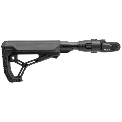 Приклад телескопический Fab Defense C-AKMS P SB GL-CORE для АКМС с амортизатором Чёрный