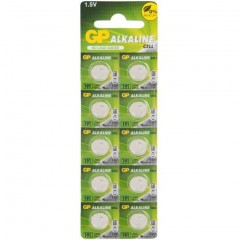 Батарейки алкалиновые GP Alkaline 191A Тип LR55 (191) 1.5V 24 мАч 10 шт
