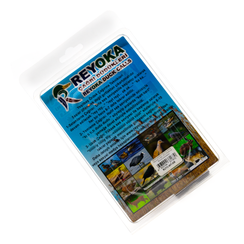 Манок духовой на утку крякву Reyoka Ordek Cift 2 лепестка Белый / Оранжевый