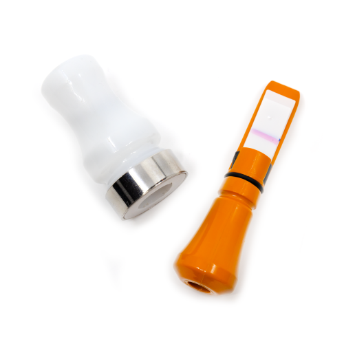 Манок духовой на утку крякву Reyoka Ordek Cift 2 лепестка Белый / Оранжевый