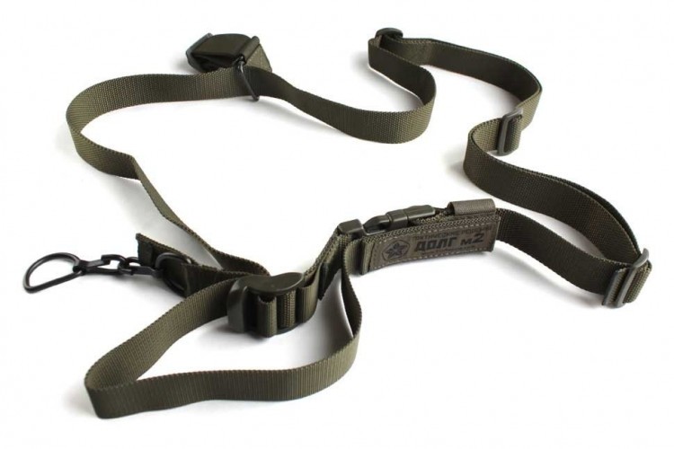 Тактический 1-2-3 точечный ремень "ДОЛГ - М2" Стандартный (Хаки)