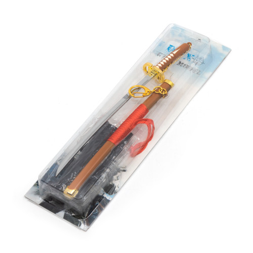 Брелок Microgun M Катана на подставке с ножнами Оранжевый