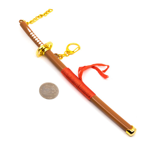 Брелок Microgun M Катана на подставке с ножнами Оранжевый