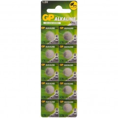 Батарейки алкалиновые GP Alkaline A76FRA Тип LR44 (A76) 3V 110 мАч 10 шт