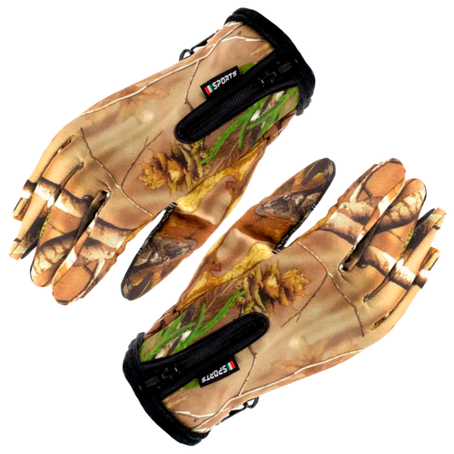 Перчатки тактические RusForce Tactical Sport демисезонные непромокаемые полноразмерные I-Touch Realtree APG