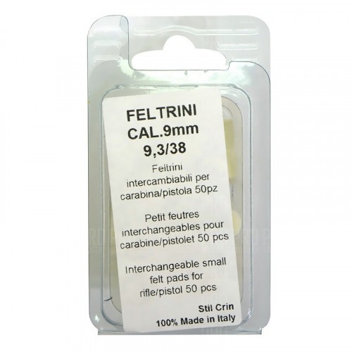 Патч войлочный для чистки оружия Stil Crin FELT_50_9 для .35 калибра 50 шт