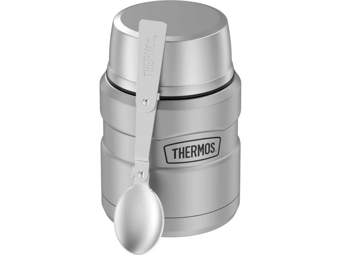 Термос для еды THERMOS KING SK-3000 MMS 0,47L, складная ложка из нержавеющей стали, стальной