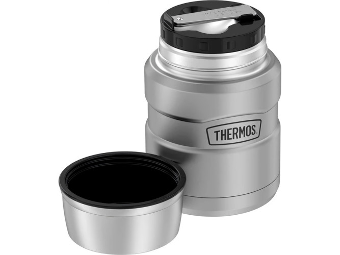 Термос для еды THERMOS KING SK-3000 MMS 0,47L, складная ложка из нержавеющей стали, стальной