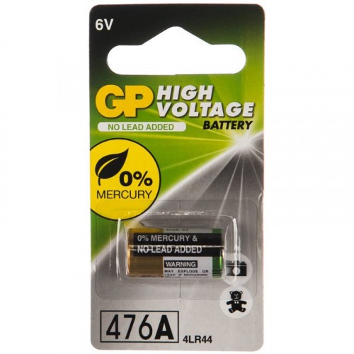 Батарейки алкалиновые GP High Voltage 476AF Тип 4LR44 12V 102 мАч 1 шт