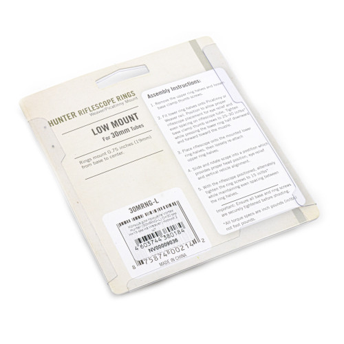 Кольца для прицела Vortex Hunter (30MRNG-L) D=30 мм H=19 мм на Weaver | Низкий 2 шт