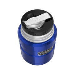 Термос для еды THERMOS KING SK-3020 0.71L, складная ложка из нержавеющей стали, королевский синий