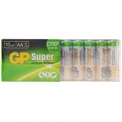 Батарейки алкалиновые GP Super Alkaline 15А Тип LR6 (AA) 1.5V 2500 мАч 10 шт