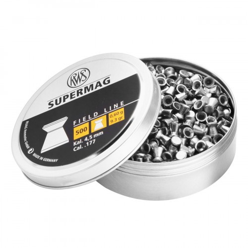 Пульки для пневматики RWS Field Supermag Плоские 4.5 мм 0.6 г (500 шт)
