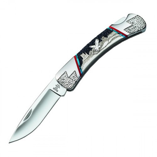 Нож складной Buck Knives Yellowhorse Gray Eagle Duke 0500YISLE-B Клинок 7.6 см Рисунок