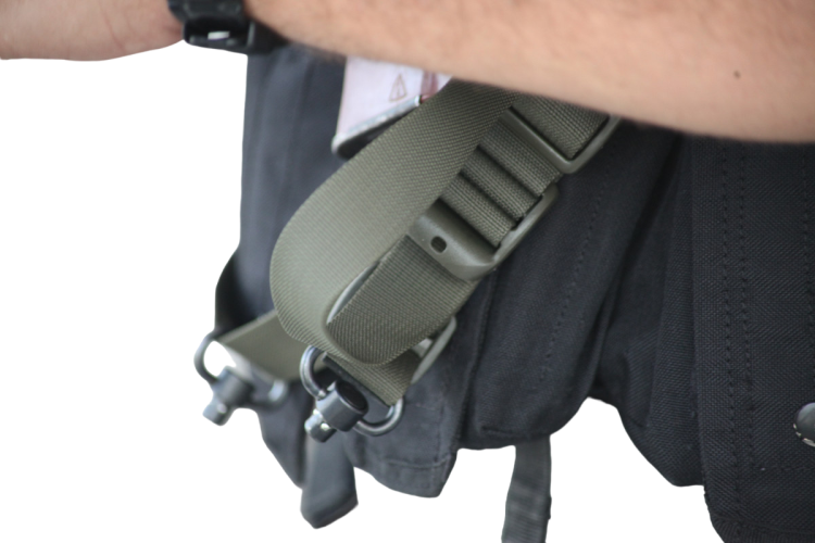 Ремень оружейный тактический Долг М3 1-2-3 точечный с мягкой подушкой быстросъёмный (QD) Чёрный