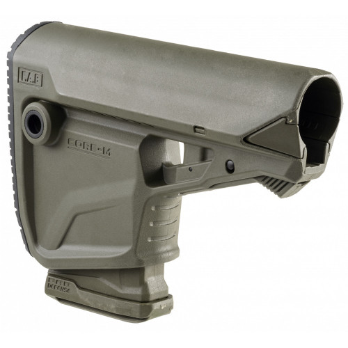 Приклад телескопический Fab Defense GL-CORE-M со встроенным отсеком для запасного магазина Зелёный