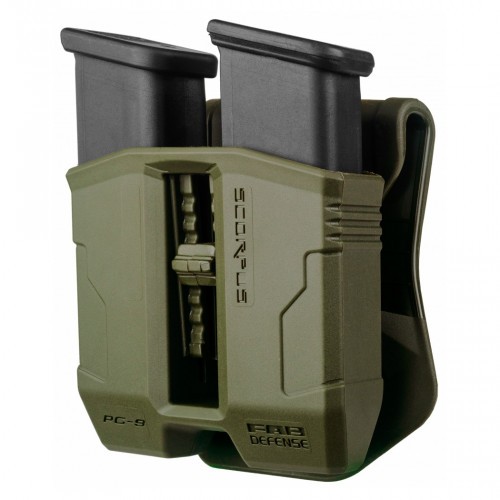 Пенал двойной поворотный Fab Defense PG-9S SC-PG9SG для Glock 9 мм Хаки