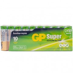 Батарейки алкалиновые GP Super Alkaline 15А Тип LR6 (AA) 1.5V 2500 мАч 20 шт