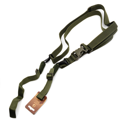 Ремень оружейный VEKTOR Р-26 тактический трехточечный без плечевой накладки Зеленый