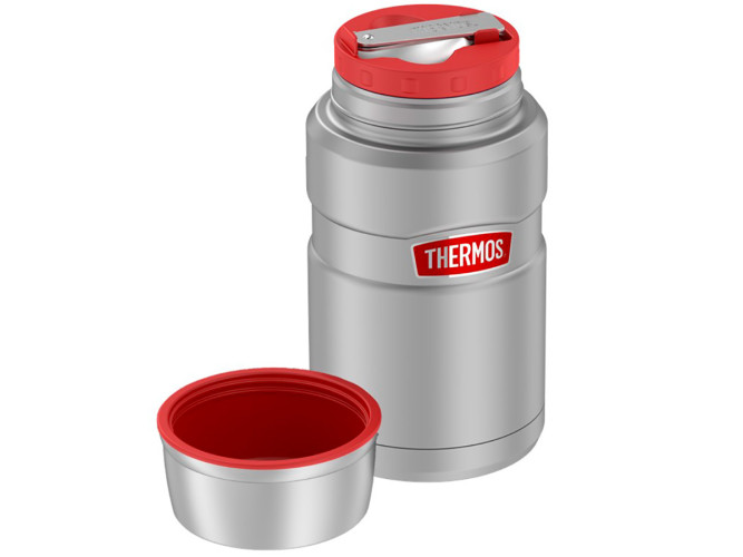 Термос для еды THERMOS KING SK-3020 RCMS 0.71L, складная ложка из нержавеющей стали, стальной