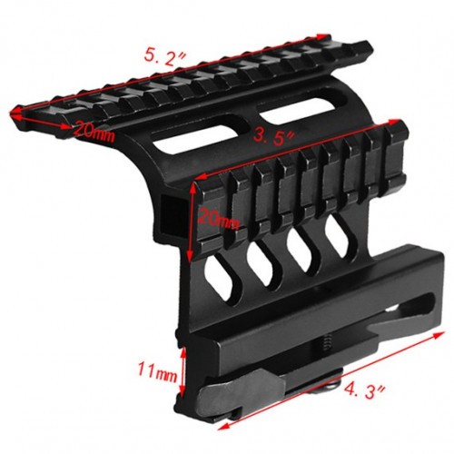 Кронштейн Стикхант Side QD Быстросъёмный для АК / Вепрь / Сайга на Weaver / Picatinny