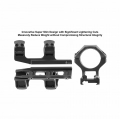 Кольца-моноблок для прицела Leapers UTG Accu-Sync (AIR31834) D=30 мм H=18 мм V=34 мм на Weaver | Высокий