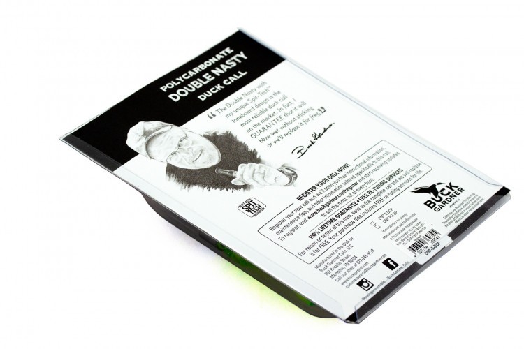 Манок духовой на утку крякву Buck Gardner Double Nasty SPIT-TECH DNP-S-BCP Реактор \ Чёрный