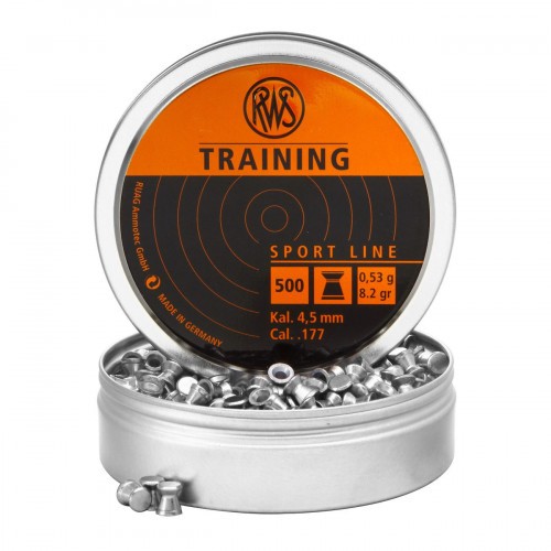 Пульки для пневматики RWS Training Плоские 4.5 мм 0.53 г (500 шт)