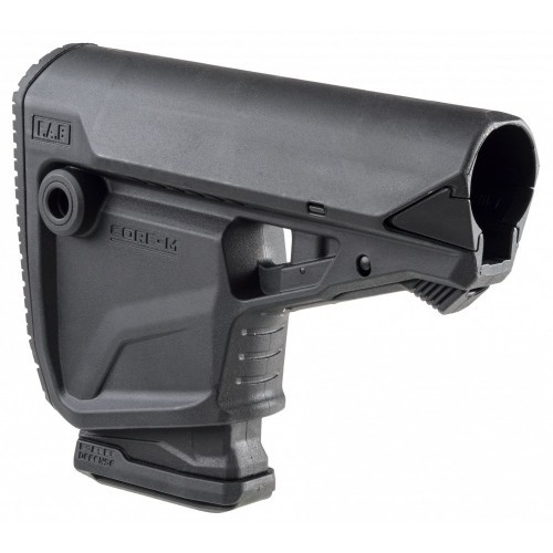 Приклад телескопический Fab Defense GL-CORE-M со встроенным отсеком для запасного магазина Чёрный