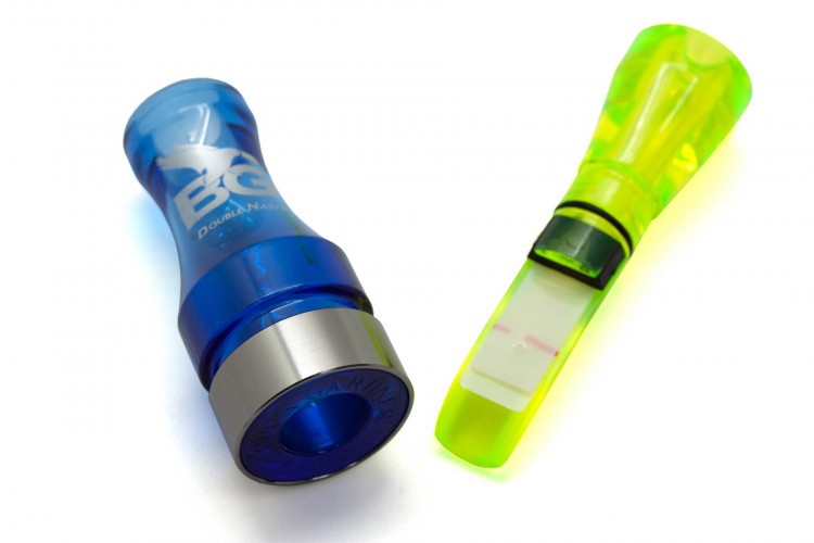 Манок духовой на утку крякву Buck Gardner Double Nasty SPIT-TECH DNP-BLU/FG НЕПОТЕРЯШКА Синий / Реактор