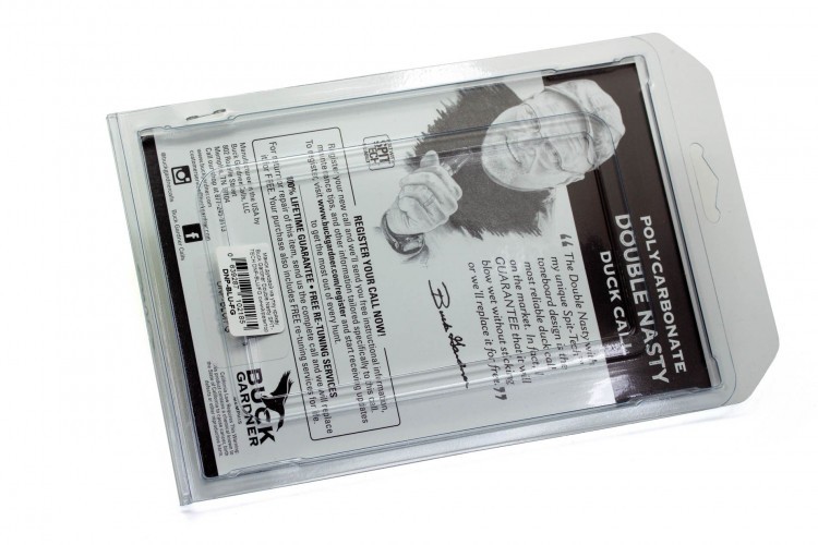 Манок духовой на утку крякву Buck Gardner Double Nasty SPIT-TECH DNP-BLU/FG НЕПОТЕРЯШКА Синий / Реактор