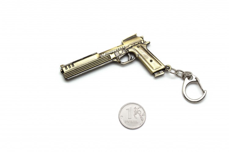 Брелок Microgun XS Пистолет Desert Eagle Macho Золотой