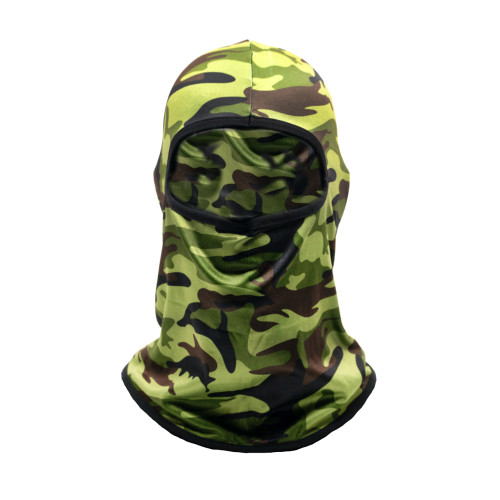 Маска балаклава RusForce Breath летняя трикотажная 1 отверстие с защитой дыхательных путей Мультикам Зелёный