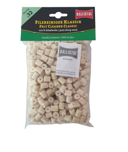Патч войлочный для чистки оружия Ballistol 23211 для .32 калибра 300 шт