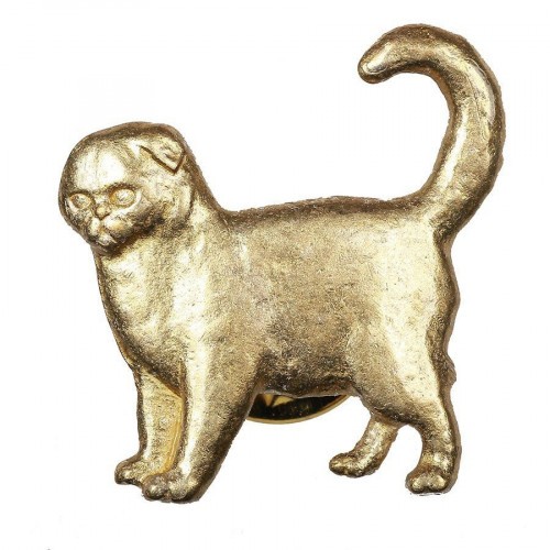 Значок Вислоухая Кошка Латунь
