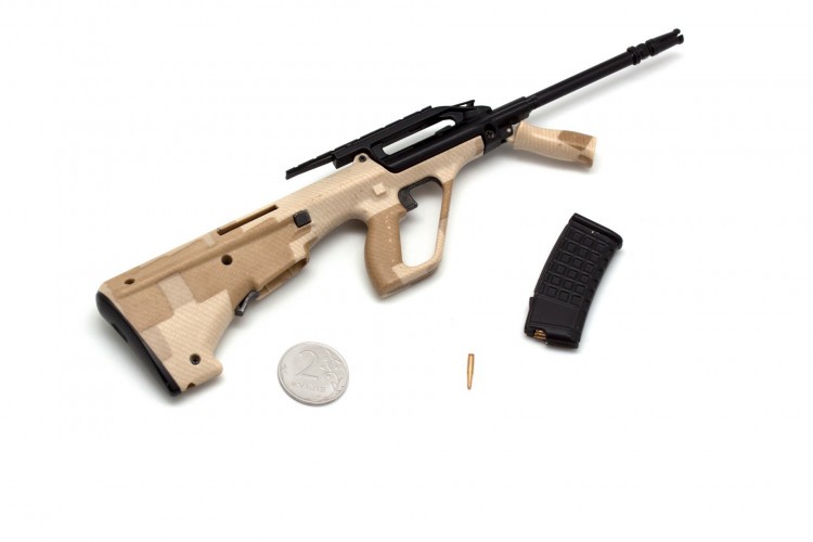 Модель сувенирная в виде оружия Microgun L Steyr AUG Camo Армейская винтовка Камуфляж