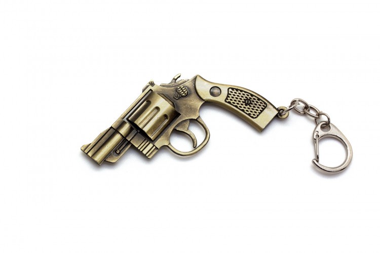 Брелок Microgun XS Револьвер Smith and Wesson M36 Золотой
