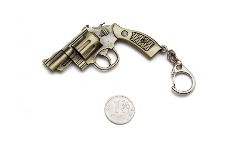 Брелок Microgun XS Револьвер Smith and Wesson M36 Золотой