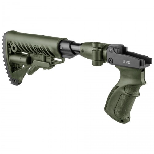 Приклад телескопический Fab Defense M4-SVD SB для СВД / Тигр с амортизатором Хаки